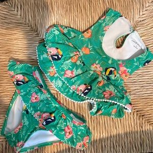 Janie and Jack toddler girl 3T bikini swimsuit